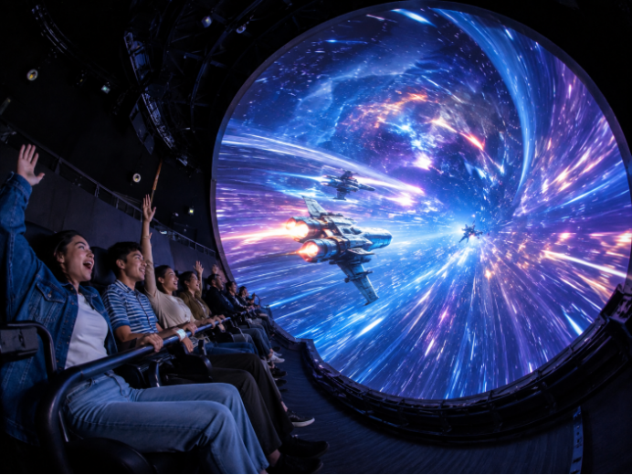 Flying Theater for Theme Parks