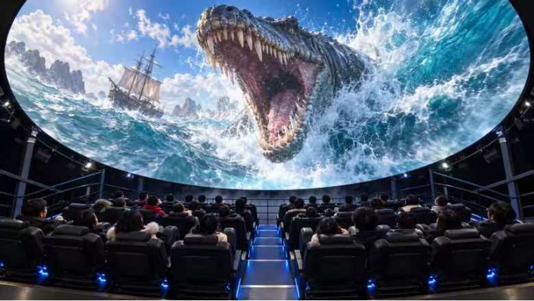 Flying Theater Curved-Screen Experience: What the Audience Actually Sees